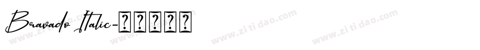 Bravado Italic字体转换